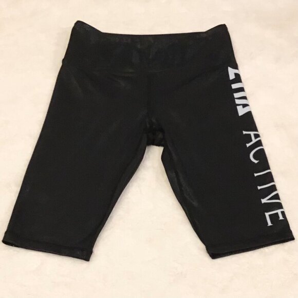 Zyia Active Med Black Metallic Light N Tight Hustle Bike Active Women’s Shorts - Picture 7 of 7